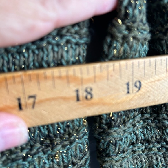 Talbots Women’s M Cardigan Sweater Blazer Green Gold Decorative Buttons 5550 - Picture 6 of 8